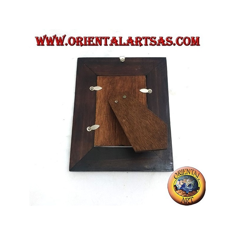 Marco de fotos de madera de mango con cuatro inserciones florales de 20x16 cm en plata