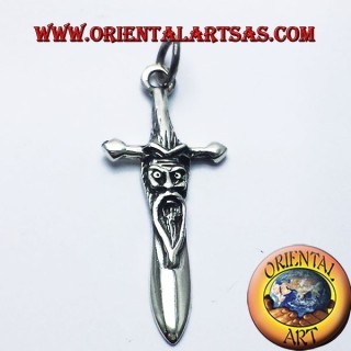Épée Pendentif en argent sauge