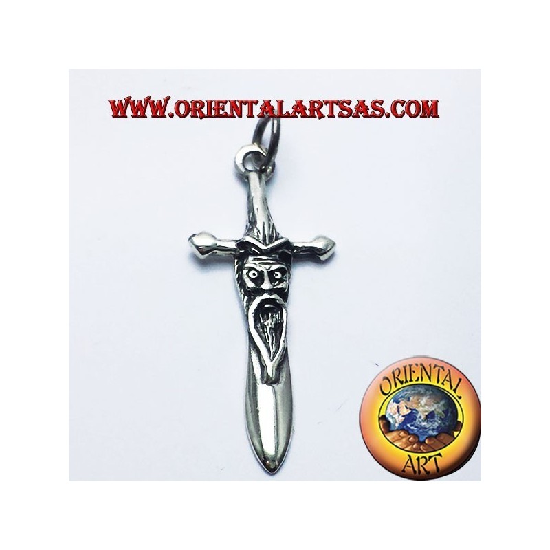 Sword Pendant in silver sage