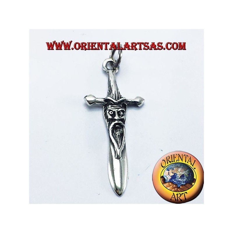 Sword Pendant in silver sage