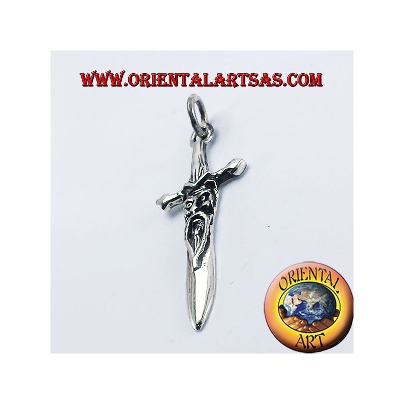 Sword Pendant in silver sage