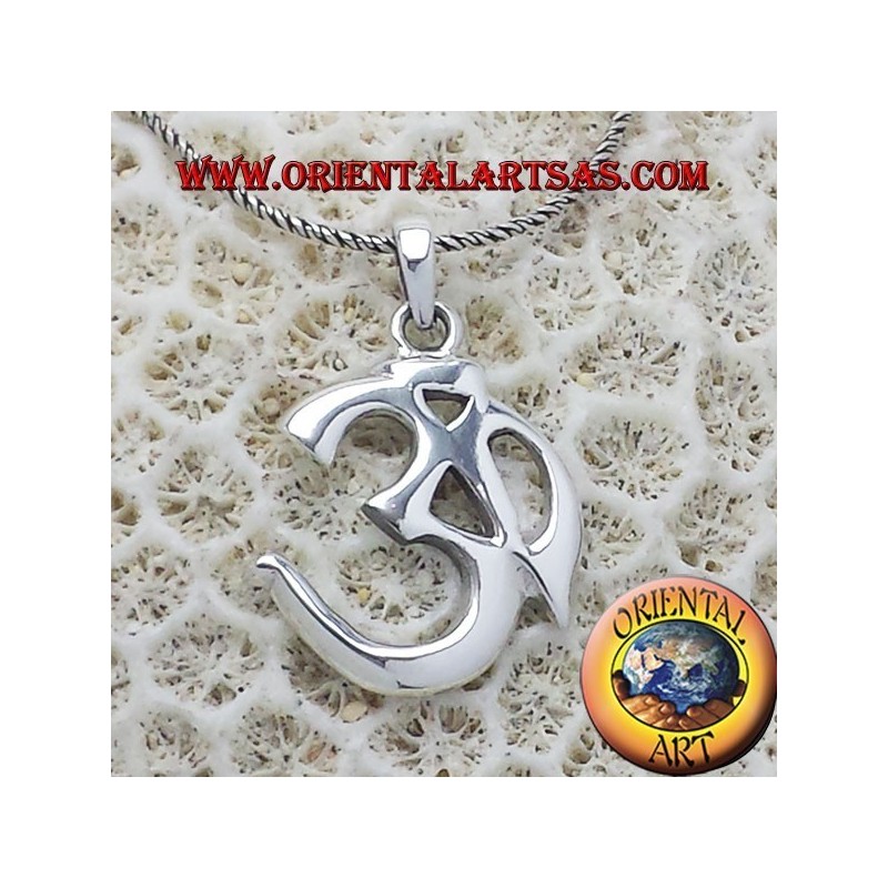 Om colgante de plata Y Aum sílaba sagrada