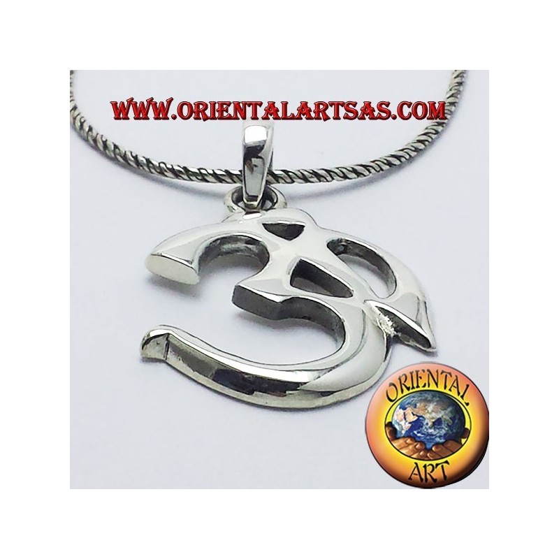 Om colgante de plata Y Aum sílaba sagrada