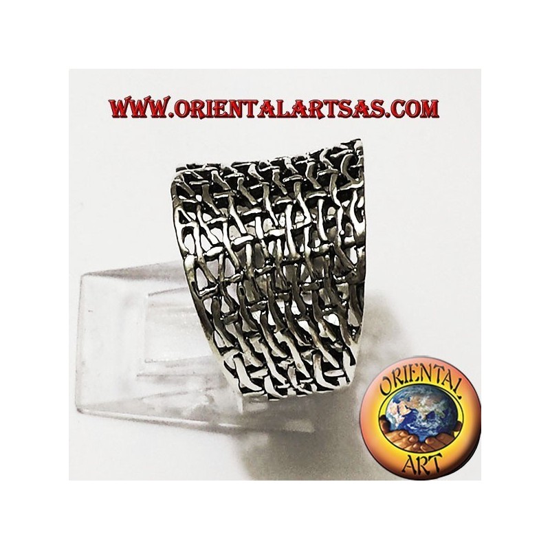 Ring Silber-Band-Netzwerk