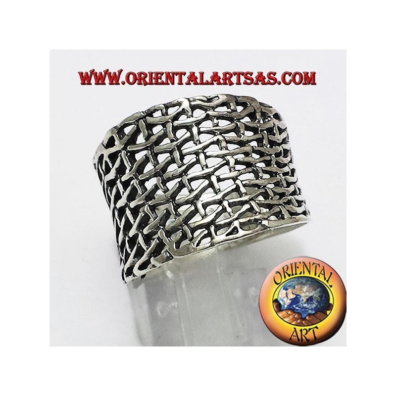 Ring Silber-Band-Netzwerk