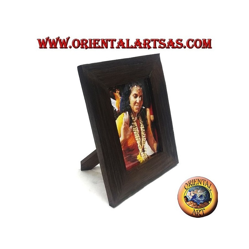 Cadre photo en bois de teck antique 30 x 25 cm
