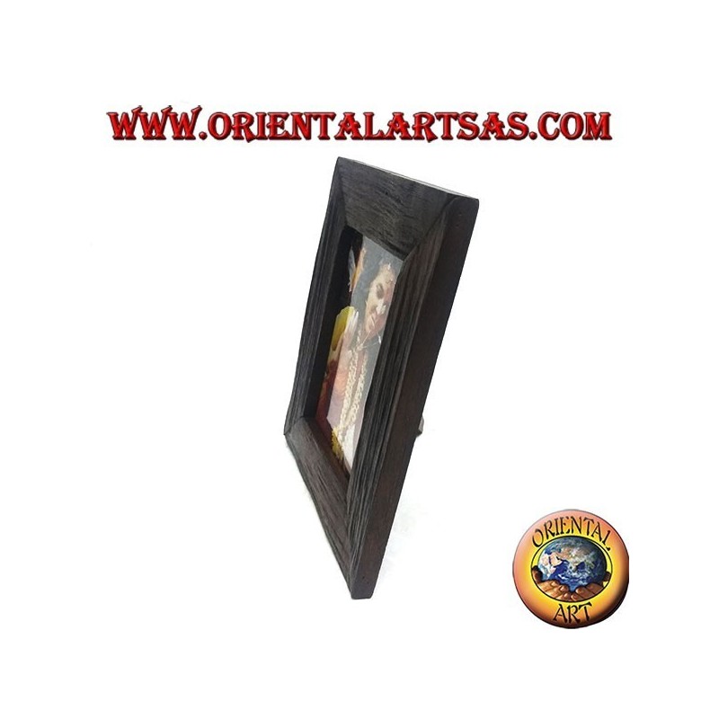 Cadre photo en bois de teck antique 30 x 25 cm