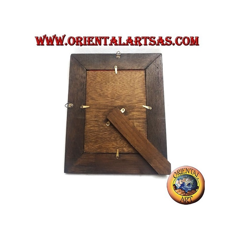 Cadre photo en bois de teck antique 30 x 25 cm