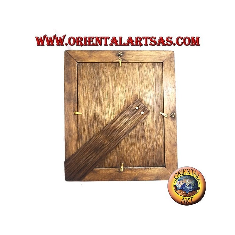 31 x 26 cm teak and bamboo photo frame