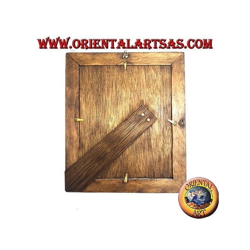 31 x 26 cm teak and bamboo photo frame