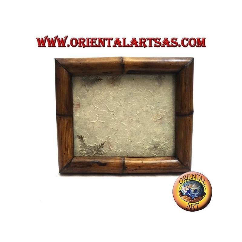 31 x 26 cm teak and bamboo photo frame