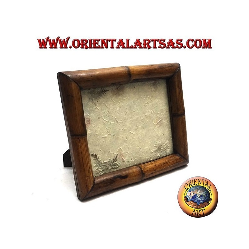 31 x 26 cm teak and bamboo photo frame