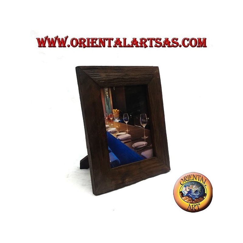 Cadre photo en bois de teck antique 30 x 25 cm