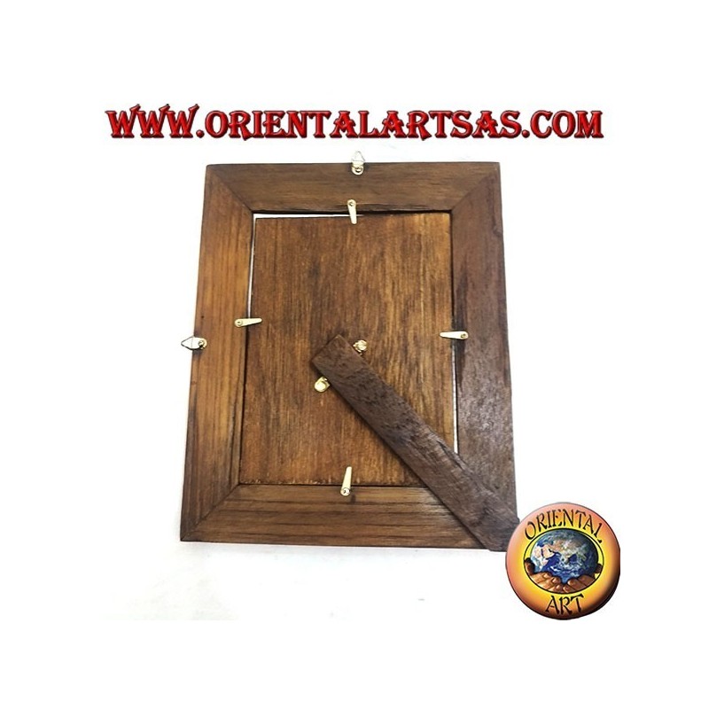 Cornice portafoto in legno di teak antico da 30 x 25 cm