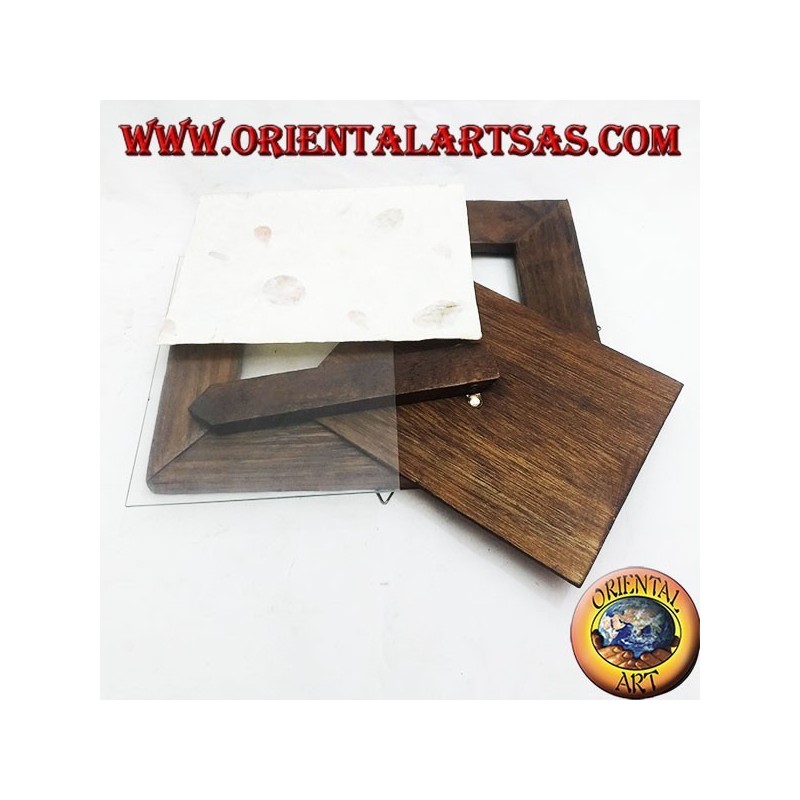 Antique teak wood photo frame 30 x 25 cm