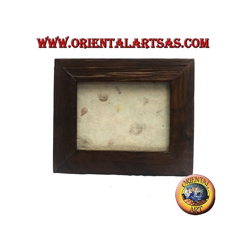 Cadre photo en bois de teck antique 30 x 25 cm
