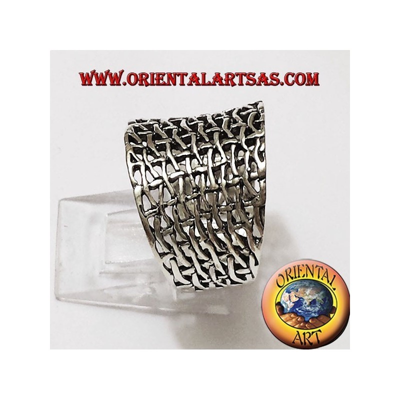 Ring Silber-Band-Netzwerk