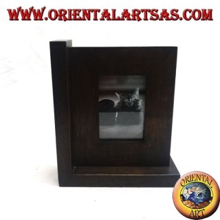 Cornice portafoto a fermalibri in legno di teak da 24 x 20 cm