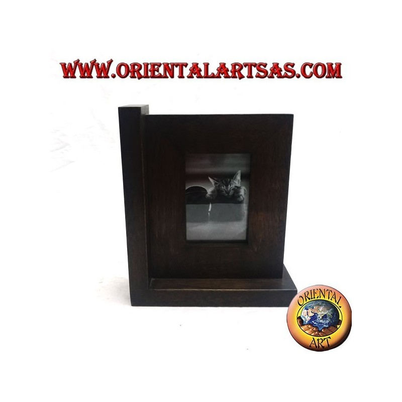 24 x 20 cm teak wood photo frame with bookends