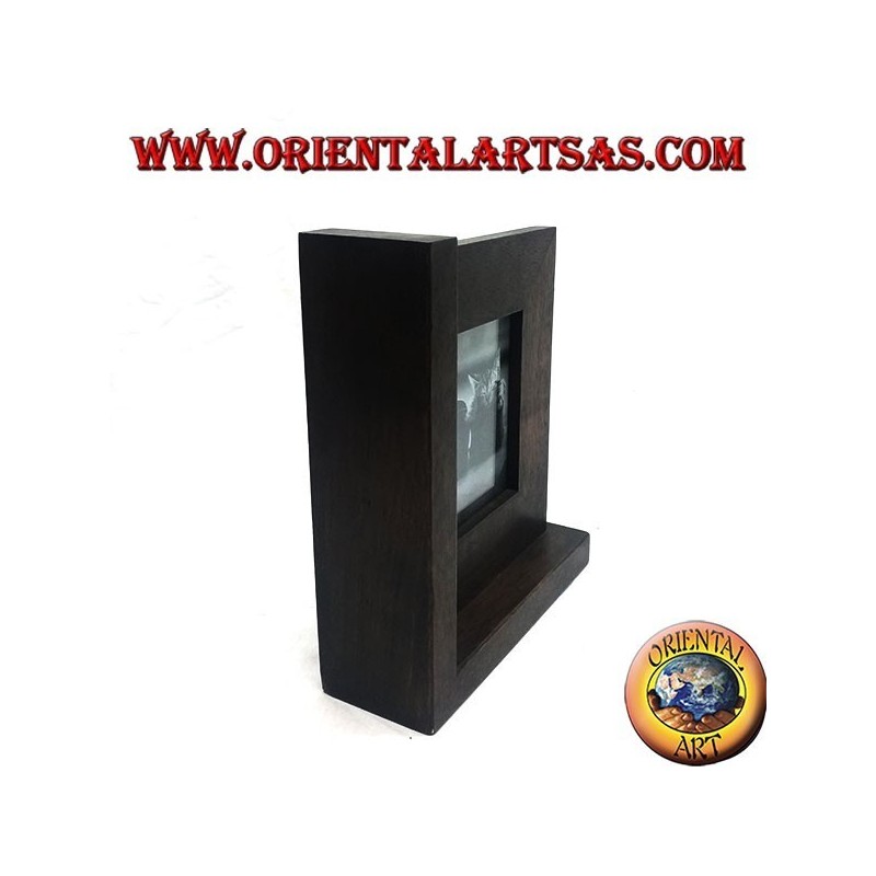 24 x 20 cm teak wood photo frame with bookends