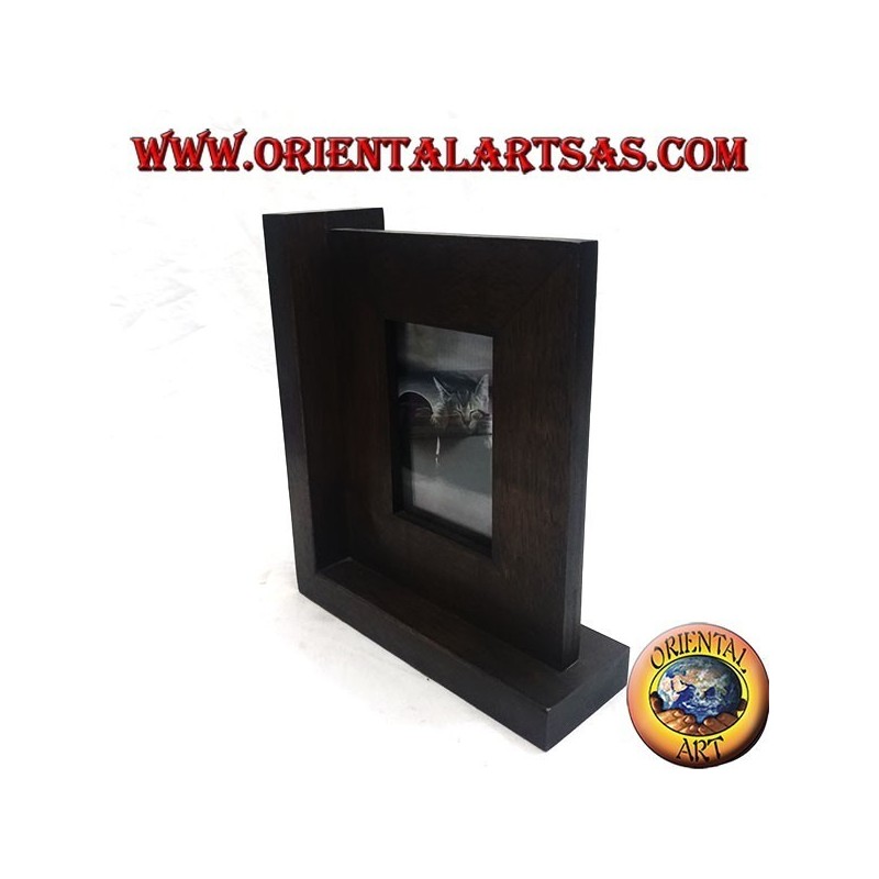 Cadre photo en bois de teck 24 x 20 cm avec serre-livres