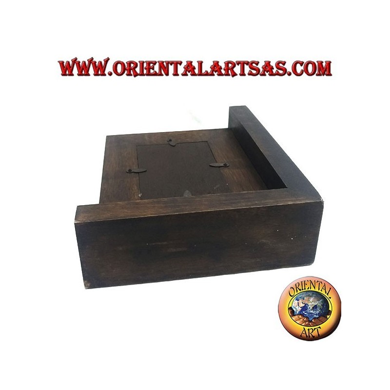 24 x 20 cm teak wood photo frame with bookends