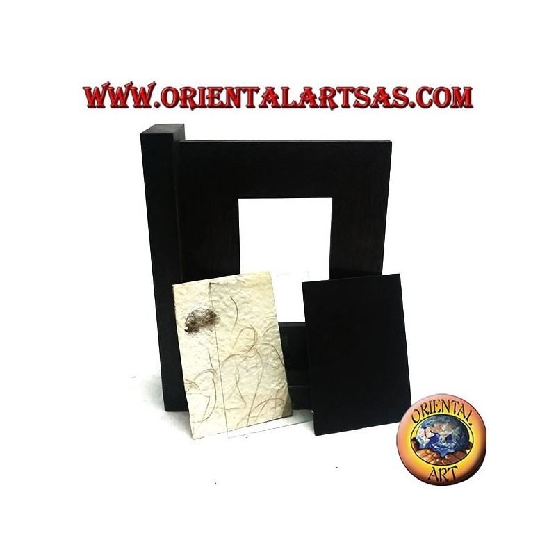 Cadre photo en bois de teck 24 x 20 cm avec serre-livres