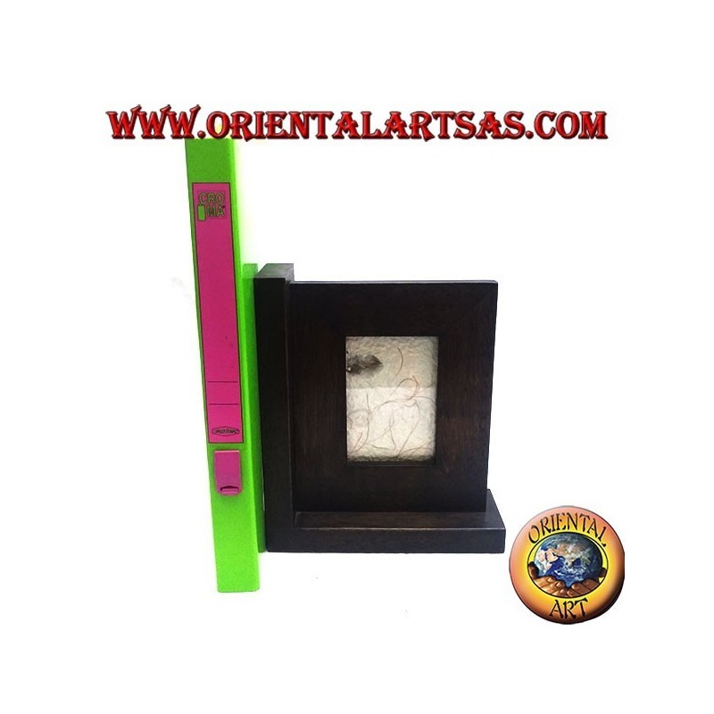 24 x 20 cm teak wood photo frame with bookends