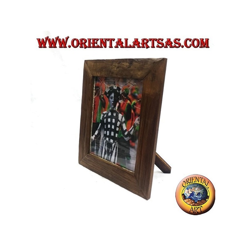 Antique teak wood photo frame 36 x 30 cm