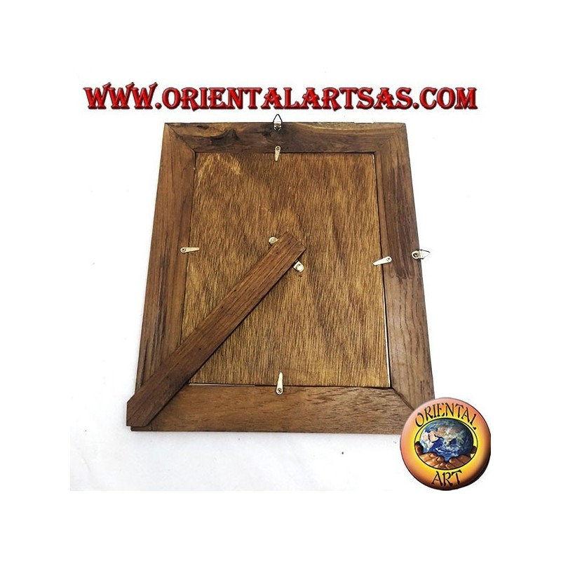 Antique teak wood photo frame 36 x 30 cm