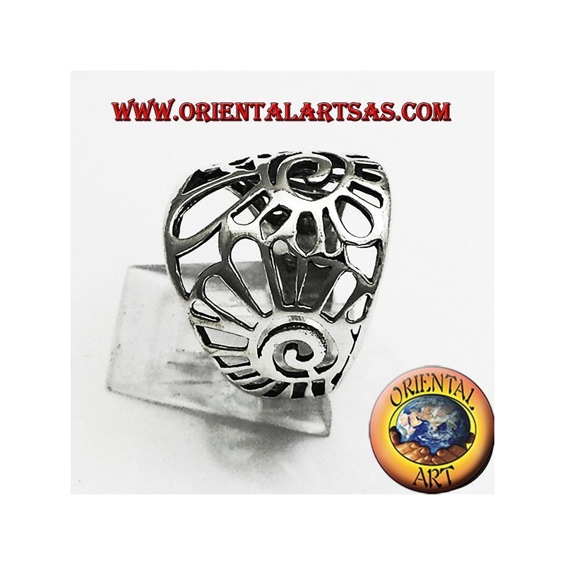 Ringband Schale nautilus Silber