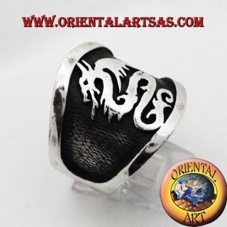 anello fascia larga drago