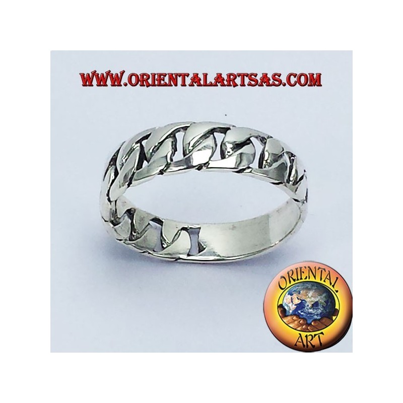 record rigid silver chain