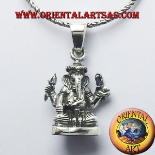 Ganesh colgante de plata de la estatua