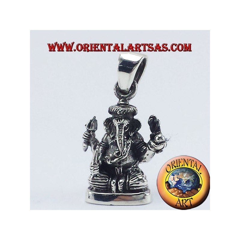 Ganesh statue pendant silver