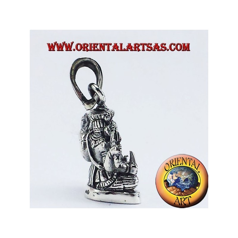 Ganesh colgante de plata de la estatua