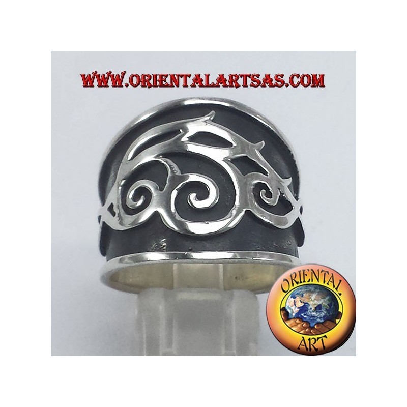 plata anillo de cinturón tribal
