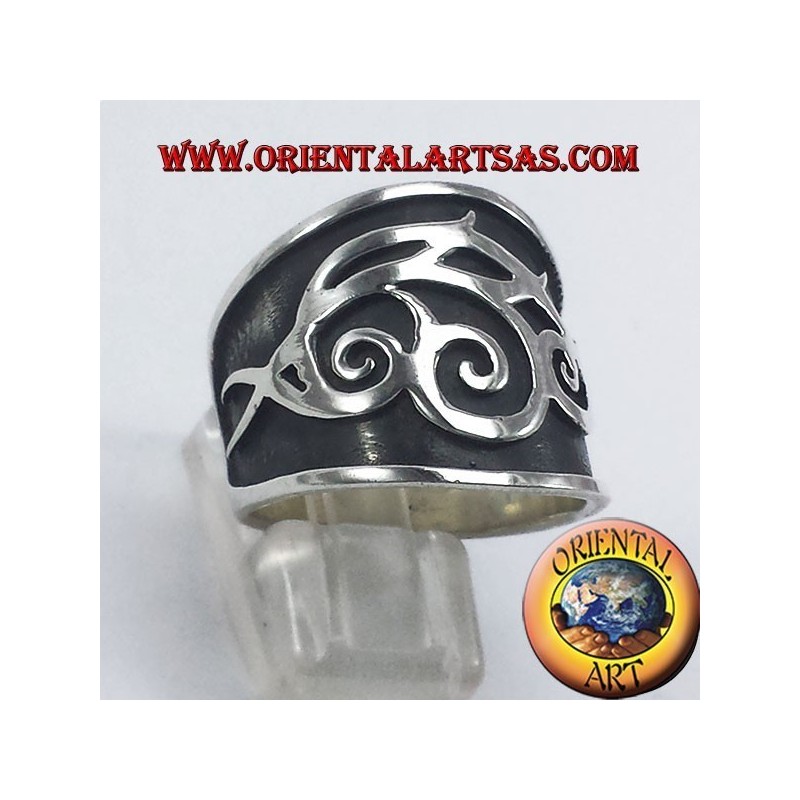 plata anillo de cinturón tribal