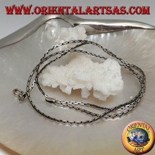 Collar de cadena en plata 925 ‰ con eslabón articulado 50 cm x 1.5 mm