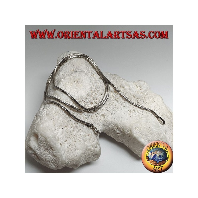 Collar de cadena de plata argento 925 con cable de diamante de 45 cm x 1,5 mm