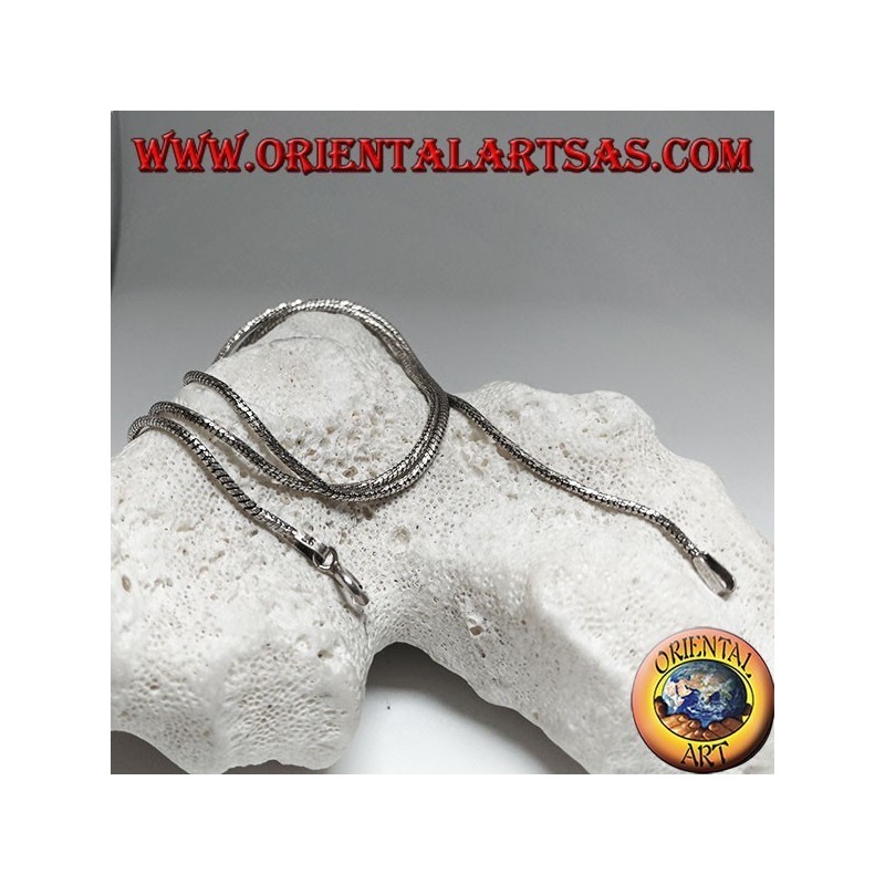 Collar de cadena de plata argento 925 con cable de diamante de 45 cm x 1,5 mm