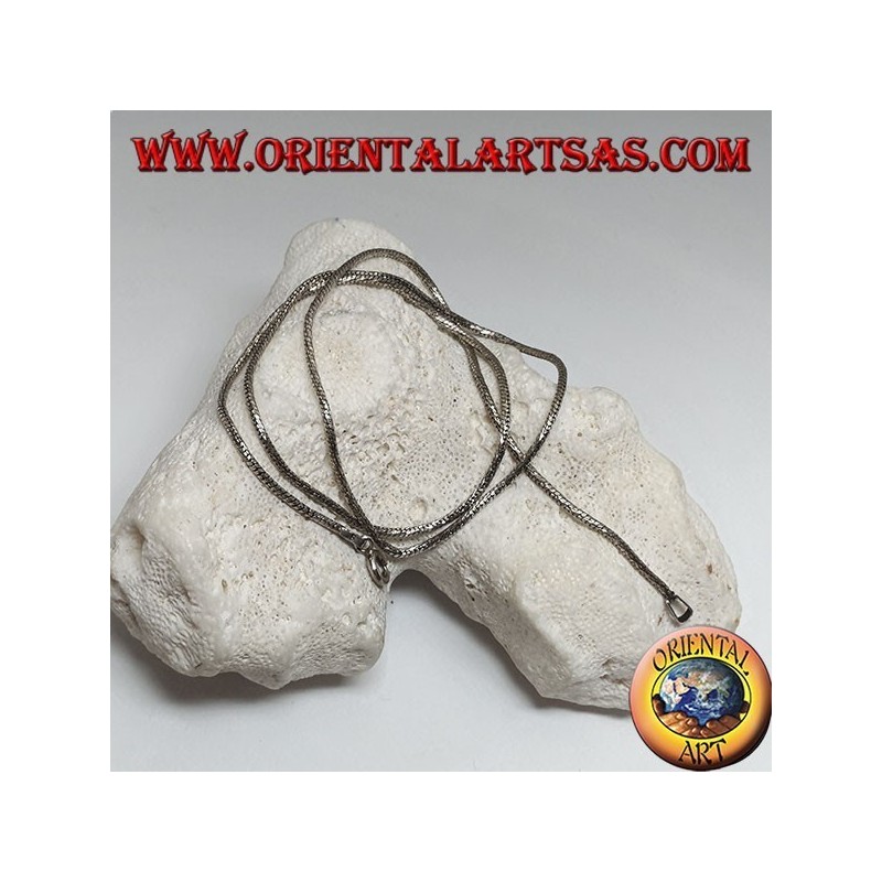 Collar de cadena de plata argento 925 con cable de diamante de 45 cm x 1,5 mm