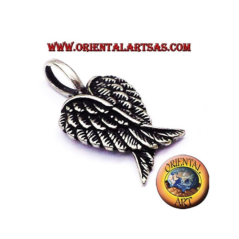 Pendentif paire d'ailes d'ange en argent