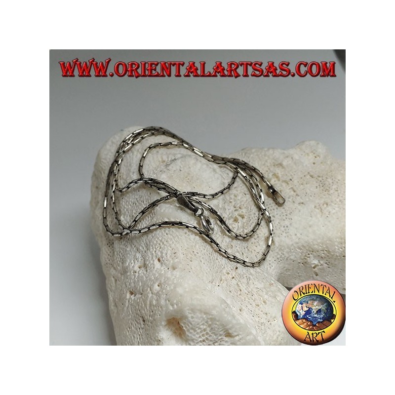 Collier chaîne en argent 925 with avec maillon articulé 50 cm x 1,2 mm