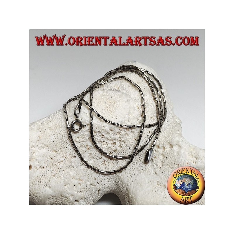Chain necklace in 925 ‰ silver with articulated link 50 cm x 1.2 mm