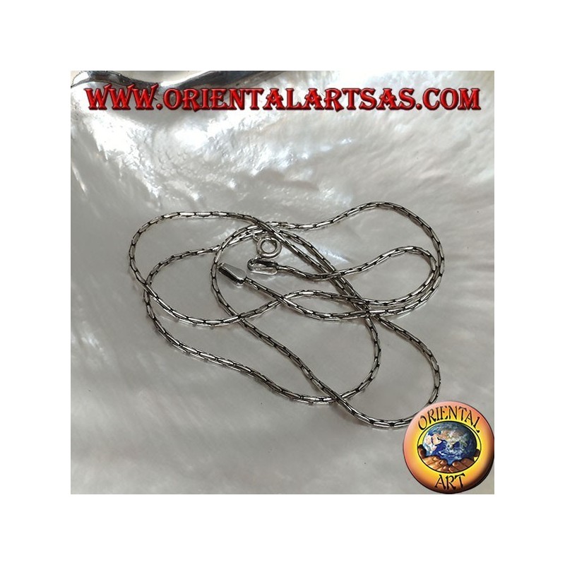 Collar de cadena en plata 925 ‰ con eslabón articulado 50 cm x 1.2 mm