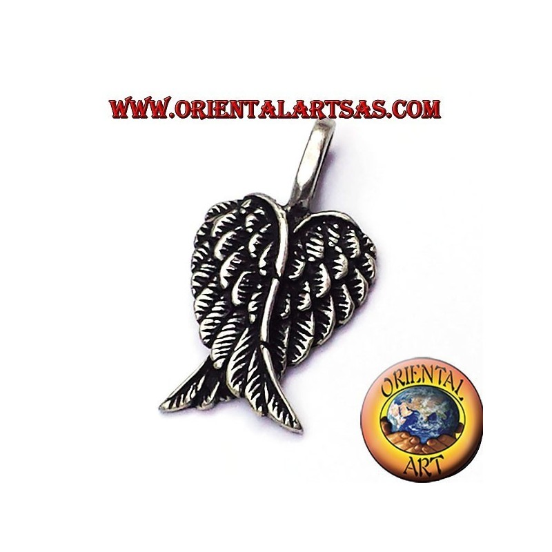 Pendentif paire d'ailes d'ange en argent