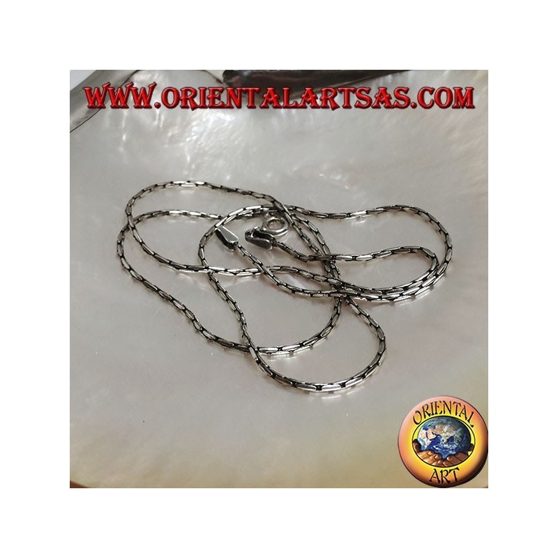 Collar de cadena en plata 925 ‰ con eslabón articulado 50 cm x 1.2 mm