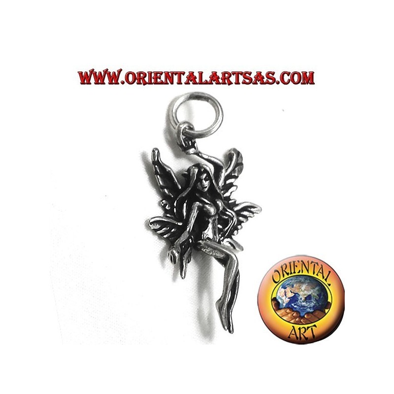 ciondolo fatina in argento 925 