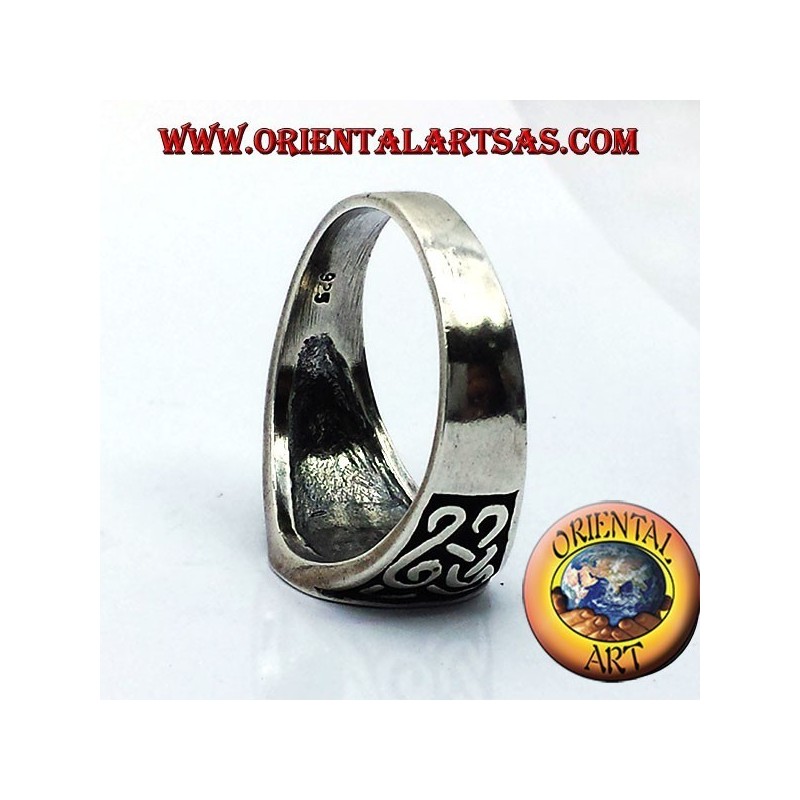 schwarze Sonne Ringdichtung Silber